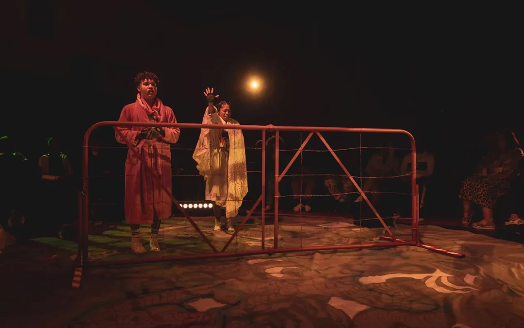 Angelo Bergh as Xavie and Melissa de Vries as Nadia in Kompoun. (Picture by Gys Loubser.)
